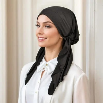 Dames Moslim Hijab Kanker Chemo Mutsen Bloemenprint Turban Muts Haarverlies Hoofddoek Elastisch moslim Hijab Sjaal Hoofdbedekking white