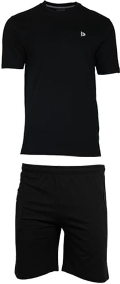 Donnay - Zomerset (Prince) - T-shirt/Joggingshort - Heren - Black (020)- maat 3XL