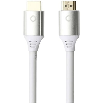 Oehlbach D1C92497 HDMI-kabel HDMI Aansluitkabel HDMI-A-stekker, HDMI-A-stekker 5.00 m Wit 8K UHD, Vergulde steekcontacten