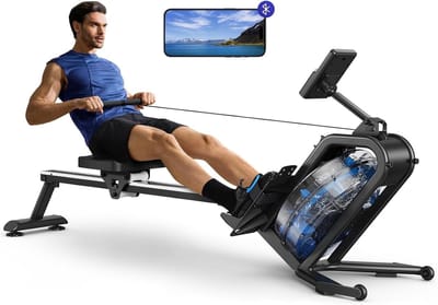 Waterroeimachine Thuis - Indoor roeier - Full Body Workout - 45° Kantelontwerp - 160 kg Draagvermogen - Zwart