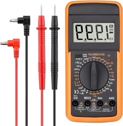 Digitale Multimeter - Ampèremeter Voltmeter - Elektrische Metingen - True RMS Meting - 190 mm - Zwart