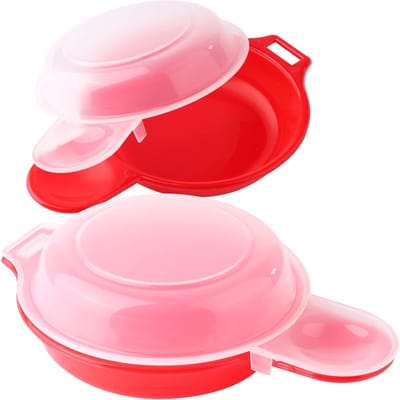 Ynkkvre -Magnetron Eierkoker Set van 2 – BPA-Vrij Eierkookvorm – Voor Eiersandwich, Omelet & Ei Benedict – Snel Ontbijt in 1 Minuut – Vaatwasserbestendig