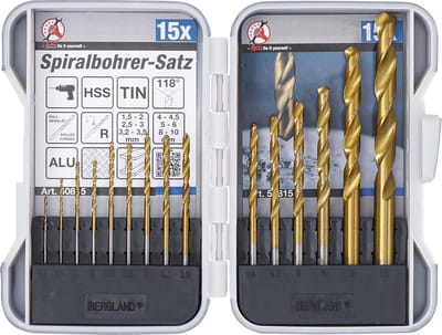 BGS - HSS Drills Set - Metaal Boren set | titanium nitrated | 1.5 - 10 mm | 15 stuks - BGS50815