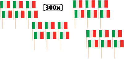 300x Cocktailprikker Italie - landen festival party fun winterfeest thema feest cocktail prikker