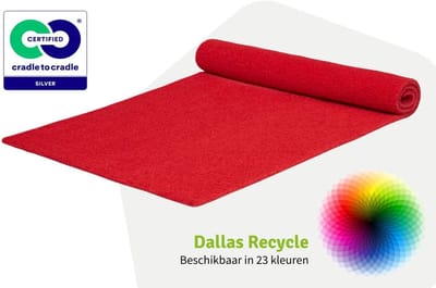 GJ Floors - Basic loper Dallas Recycle | Rood - Breedte x Lengte: 1 meter / 3 meter