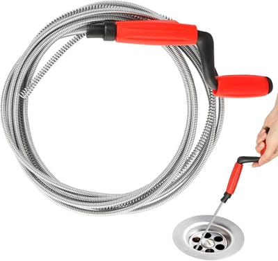 afvoerreiniger 5 m x 6 mm spiraal afvoer buisreiniging universele spiraal afvoerspiraal buisreiniger spiraal voor hardnekkige verstoppingen