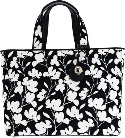 FURLA Shopper Alissa Tote Toni Nero Zwart Wit