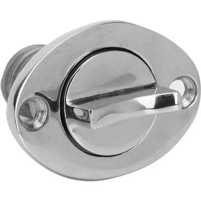 Bouchon de vidange de forme ovale Bateau Yacht Acier inoxydable 316 Résistant à la rouille Bouchon de vidange 1in gray