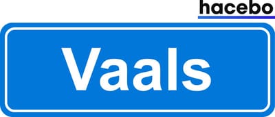 Hacebo - Plaatsnaam Sticker - 29x10 CM - Vaals sticker - Verkeersborden sticker - grappige cadeaus - Vaals