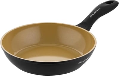 Aluminium Koekenpan 20 cm - Keramische Olijfolie Coating - Antiaanbak Voor Alle Kachels inclusief Inductie