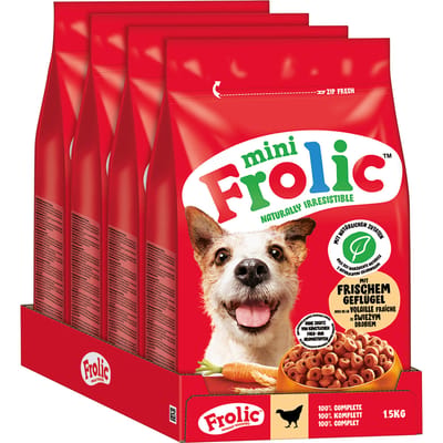 6kg (4x1,5kg) Frolic Mini Gevogelte droog hondenvoer