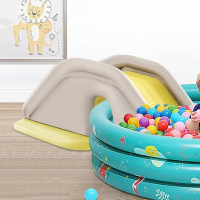 Opblaasbare Waterglijbaan - Speelglijbaan Tuin - Zomer Plezier - Krasbestendig Zacht PVC - 235 x 82 x 70 cm - Geel