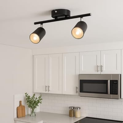 Draaibare plafondspot GU10 - Moderne led-plafondlamp voor slaapkamer, keuken en bar - 2 lampen