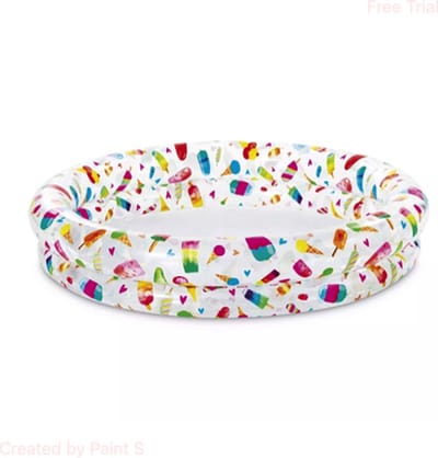 Intex zwembad ijsjes print - 122x25 centimeter