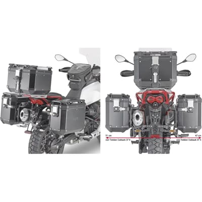 Snelle motorfiets zijspanhouder Givi Pl One Fit Givi Monokey Cam-Side Moto Guzzi V85 Tt (19 À 21)