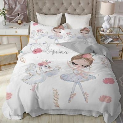 Mooie Prinses Kinder Beddengoed Set 150x200 Kasteel Dekbedovertrek Kussensloop Bedsprei Voor Meisjes Twin Eenpersoons Maat Dekbedovertrek 200x200 200x230cm 3pcs
