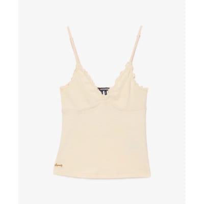 Superdry Athletic Essentials V-hals Wafel Camitop Pink Grootte: 36