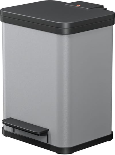 Pedaalemmer - Keukenprullenbak Vuilnisbak - Hygiënisch Afval Verwerken - Soft Close Deksel - 17 liter - Zwart
