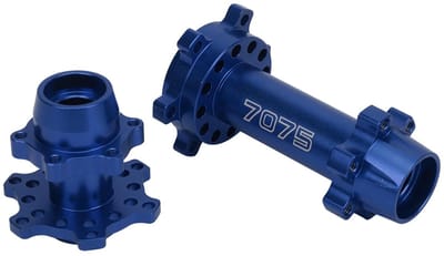 Dailygoody - Aluminium 7075 T6 Wielnaaf - Duurzaam Achterwiel - Hex Design - Blauw - Geschikt voor Losi 1:4 Promoto MX - Perfecte Pasvorm