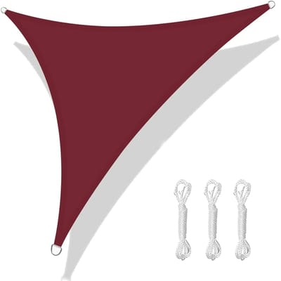 5/3.6/3/2M Driehoekig Schaduwdoek Waterdicht Zonnescherm Luifel 98% UV-Blokkeer Luifel met Gratis Touw voor Tuin Patio Pergola Gazebo 360x360x360CM