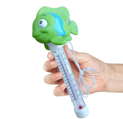 Drijvende Waterthermometer - Zwembad Thermometer - Water Temperatuur Meten - Vis Ontwerp - 21.8 Centimeter - Blauw