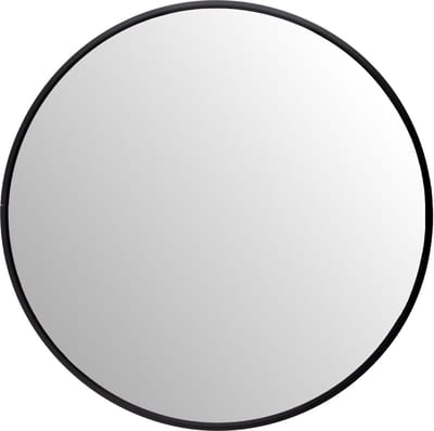 QUVIO Spiegel ø50 cm - Spiegels - Wandspiegel - Spiegel rond - zwarte spiegel - Rond - Zwart