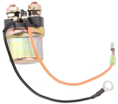 Startrelais - Solenoïde - Motoronderdeel - Directe Vervanging - Plug-in Mount - Zilverkleurig