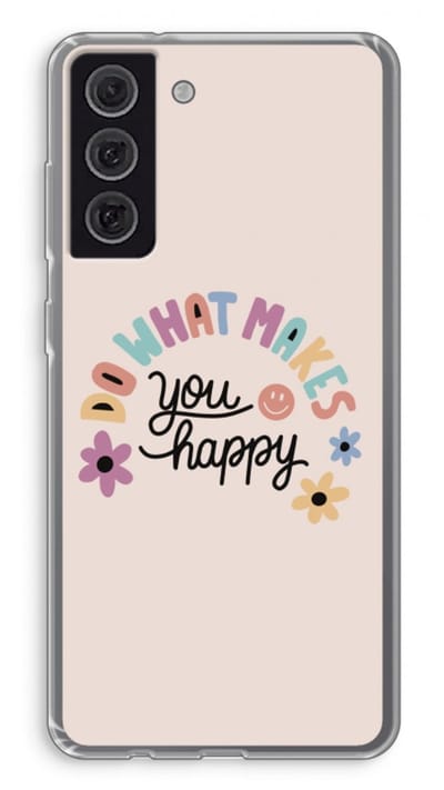 Case Company® - Hoesje geschikt voor Samsung Galaxy S21 FE hoesje - Happy days - Soft Cover Telefoonhoesje - Bescherming aan alle Kanten en Schermrand