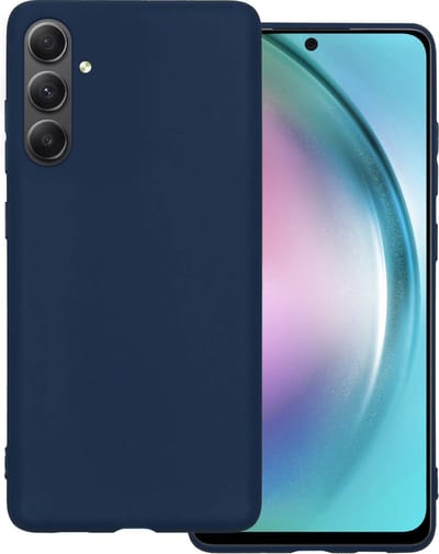 Hoesje Geschikt voor Samsung Galaxy A54 - Sterk & Shockproof - Hoes Cover - Siliconen Case - Donkerblauw