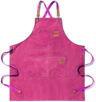 Tamarow Premium Keukenschort - Werk en BBQ Schort - Kookschort - Crossback - Roze