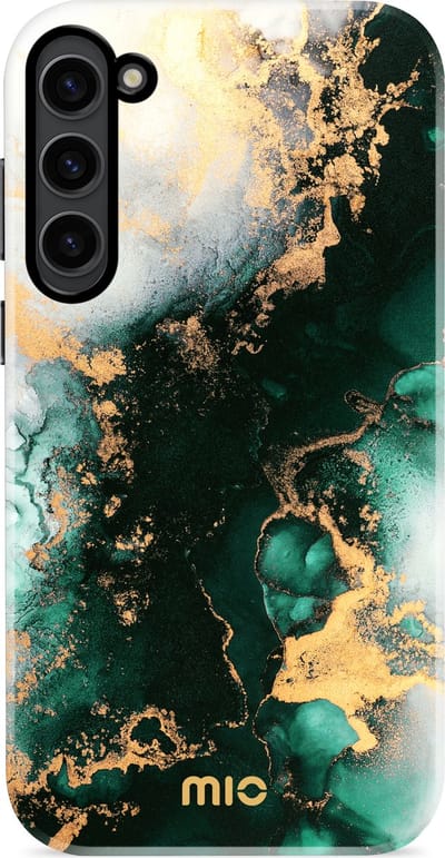 MIO MagSafe Samsung Galaxy S23 Hoesje | Hard Shell Back Cover | Geschikt voor MagSafe | Green Marble