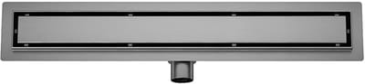 Wiesbaden Douchegoot met Tegelrooster en Flens - 80x7cm - Gunmetal