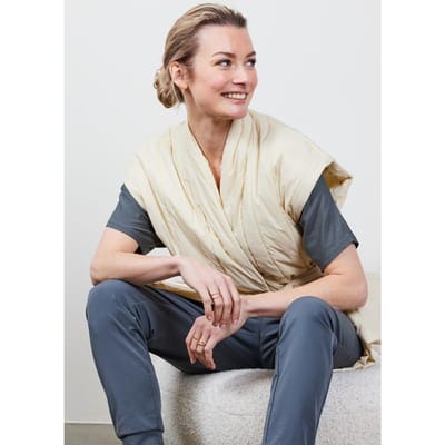 DIDI Sleeveless Kimono Romy Oyster White Maat: 38-40 | Gilets Outlet | Dames | Wit