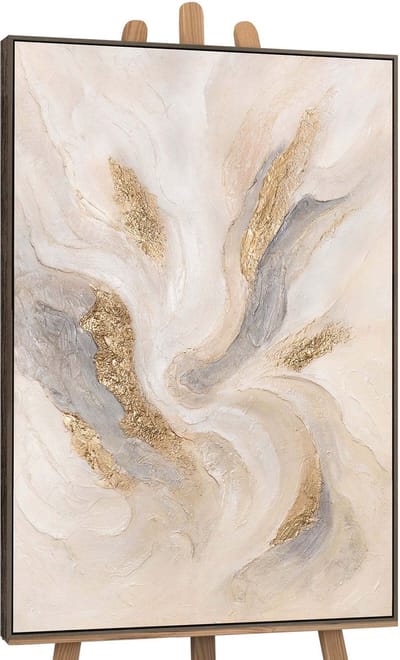 Canvas schilderij handgeschilderd radiant streams abstract – YS-Art Gallery – Luxe wanddecoratie voor woonkamer – Modern schilderij voor slaapkamer en hal