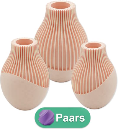 Ayra organische vaas – Decoratieve vaas - Paars - 3d geprinte vaas – geschikt voor droogbloemen - 25CM