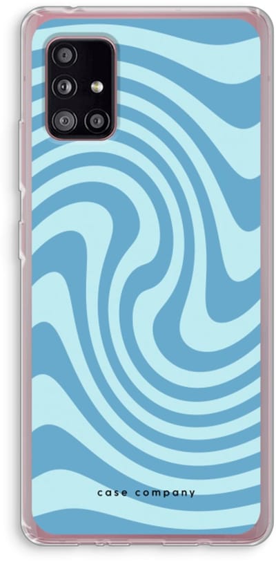Case Company® - Hoesje geschikt voor Samsung Galaxy A51 5G hoesje - Swirl Blauw - Soft Cover Telefoonhoesje - Bescherming aan alle Kanten en Schermrand