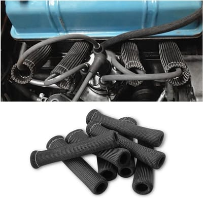 Pack of 8 Thermal Protection Cables Insulating Sleeve Boots Protective Covers Heat Protection for Truck Car