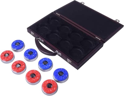 Shuffleboard Puck Set - Spelpucks - Spel spelen - Verchroomd staal - 2-5/16 inch diameter - Rood en Blauw