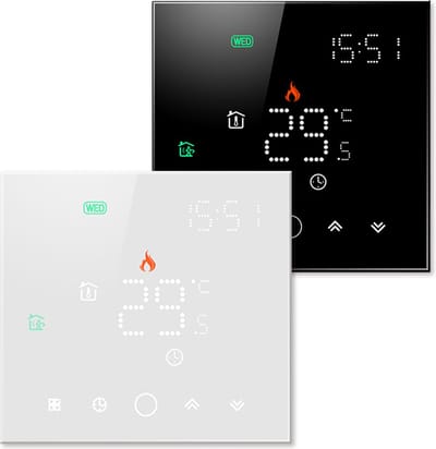 Durensa WIFI- Elektrische verwarmingsthermostaat | intelligent | Programmeerbaar | Inbouw | Zwart