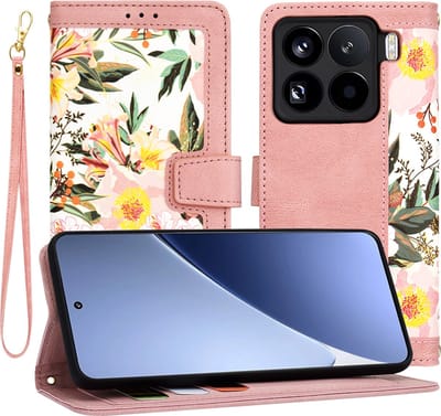 Hoesje geschikt voor Xiaomi 15 Pro - Techsuit FlipCraft Book Wallet Case met koord - Sweetheart Pink