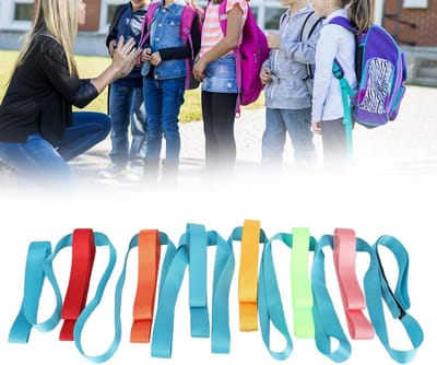 Veiligheidswandellijn voor Kinderen, 368 cm Lange Anti-verlies Touw met 6 Kleurrijke Handgrepen voor Buitenactiviteiten en Peuters in de Kinderdagverblijf