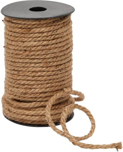 Dailygoods- Touw 100 voet - Hennep/Jute Touw - Bruin - Sterk/Duurzaam - Voor Ambachten/Knutselprojecten - Veelzijdig Gebruik - Knutseltouw