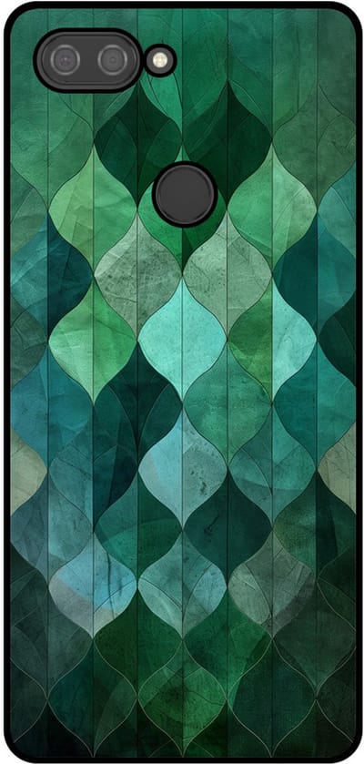 Smartphonica Telefoonhoesje Geschikt voor Xiaomi Mi 8 Lite met groene bladeren opdruk - TPU backcover case green leafs design geschikt voor Xiaomi Mi 8 Lite