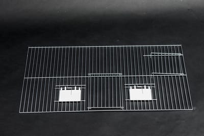 Voorfront Vogelkooi 60x30 cm – 2 klepjes, 1 deur & 1 draaideur - Voorfront 60 x 30 cm - Voorfronten - Voorfront 30cm hoog - Kooien