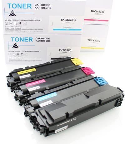 Kyocera TK5380 - Toner Multipack 4-delig - 1x Zwart, 1x Cyaan, 1x Magenta, 1x Geel - Huismerk Compatible - Geschikt voor Kyocera ECOSYS MA 4000 cifx Kyocera ECOSYS MA 4000 cix Kyocera ECOSYS PA 4000 cx Kyocera MA4000cix Kyocera PA4000cx