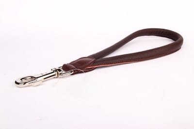 Dog's Companion - Leren Korthouder Hond - Lengte: 36 cm x 12 mm - Bruin