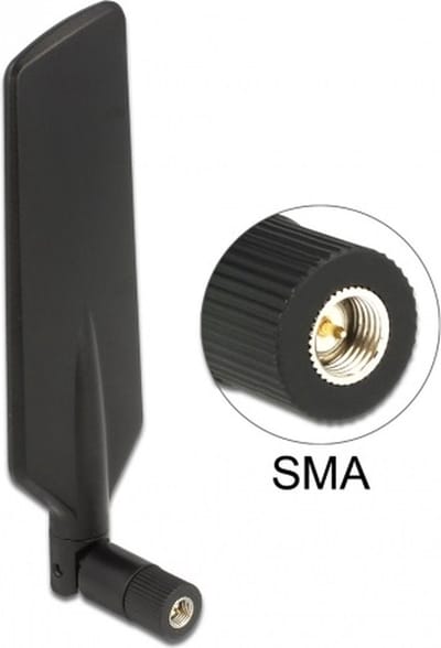 LTE (4G) en WLAN WiFi 5 2.4/5 GHz antenne - omnidirectioneel - SMA (m) - 1-4 dBi / zwart