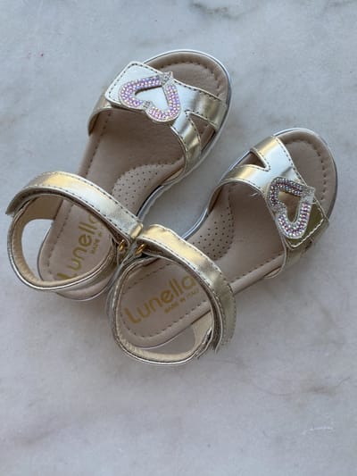 Lunella meisjessandaal strass hart maat 34