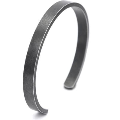 Vintage Zwart Eenvoudige Armband Voor Mannen Vrouwen 316L Roestvrij Staal Open Manchet Armbanden Biker Sieraden Cadeaus Dropshipping