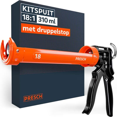 Kitspuit 18:1 - Kitpistool Cartridge - Strakke Voegen - 360° Draaibaar - 310 ml Kokers - Oranje